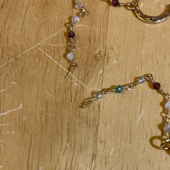 Luna Norte stone brass moon anklet - Picture 5 of 8